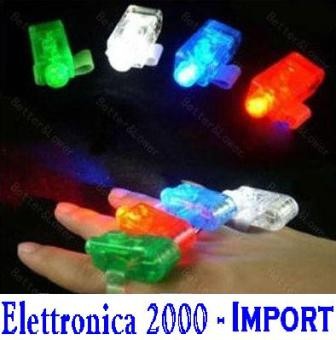 LED DITO COLORATE BUSTA 4 PEZZI ROSSO/BIANCO/BLU/VERDE codice.0021
